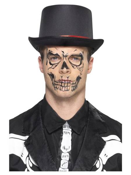 Tatuaże na halloween - czaszka Skull Face (szkieletor, kościotrup)