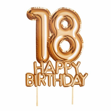 Topper 18 Happy Birthday napis dekoracja na tort