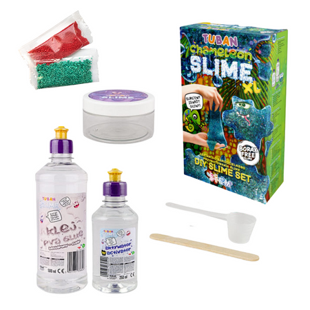 Zestaw Slime DIY KAMELEON SLIME, XL z kolorowymi drobinkami