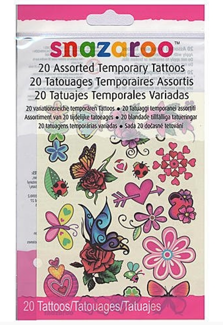 Zestaw Tatuaże Snazaroo tymczasowe 20 sztuk Tattoo