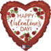 Serce Happy Valentine's Day balon foliowy satynowy 18"